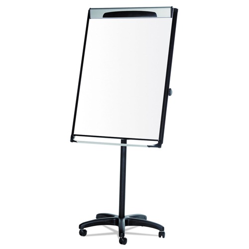  | MasterVision EA48066720 29 in. x 41 in. Platinum Mobile Easel - White Surface/Black Plastic Frame image number 0