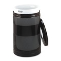 Trash & Waste Bins | Rubbermaid Commercial FGS55ETBKPL 51 gal. Classics Perforated Steel Open Top Receptacle - Black image number 1