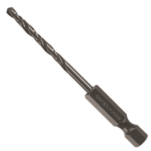 Bits and Bit Sets | Bosch BL2135IM 1/8 in. Impact Tough Black Oxide Drill Bit image number 0