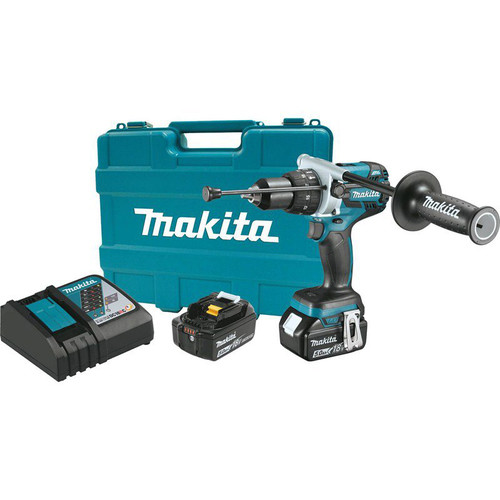 Hammer Drills | Makita XPH07TB 18V LXT 5.0 Ah Cordless Lithium-Ion Brushless 1/2 in. Hammer Driver Drill Kit image number 0