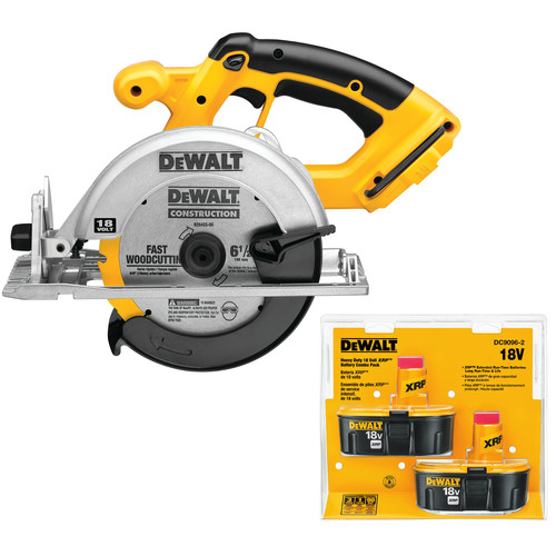 Circular Saws | Dewalt DC390-2 18V XRP Cordless 6-1/2 in. Circular Saw with 2 Batteries image number 0