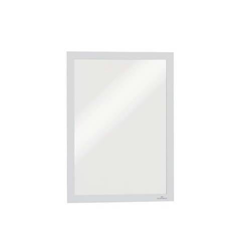 Office Furniture Accessories | Durable 476802 Infoframe DURAFRAME 9.5 in. x 12 in. Self Adhesive Double Sided Sign Holder - White Frame (2/Pack) image number 0
