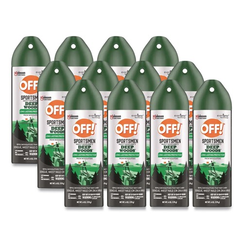 Cleaning & Janitorial Supplies | OFF! 334684 Deep Woods Sportsmen 6-Ounce Insect Repellant Aerosol Spray (12/Carton) image number 0