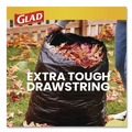 Cleaning & Janitorial Supplies | Glad 78966 Guaranteed Strong 30 in. x 33 in. 1.05 mil 30 Gallon Three-Ply Large Drawstring Trash Bags - Black (168/Carton) image number 5