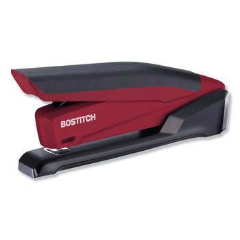 PaperPro InPower One-Finger 20-Sheet Capacity 3-in-1 Desktop Stapler with Antimicrobial Protection - Red/Black