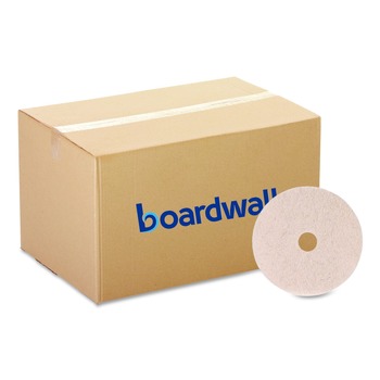 Boardwalk 17 in. Diameter Natural Hog Hair Burnishing Floor Pads - Tan (5/Carton)