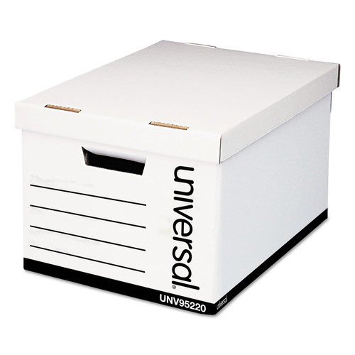 Office Jansan | Universal 9522002 Medium-Duty Easy Assembly Letter File Storage Box - White (12/Carton) image number 0
