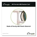 Utility Carts | Champion Sports ATRCT 20 in. Wide x 33 in. Long All-Terrain ABS Racket Cart - White image number 3