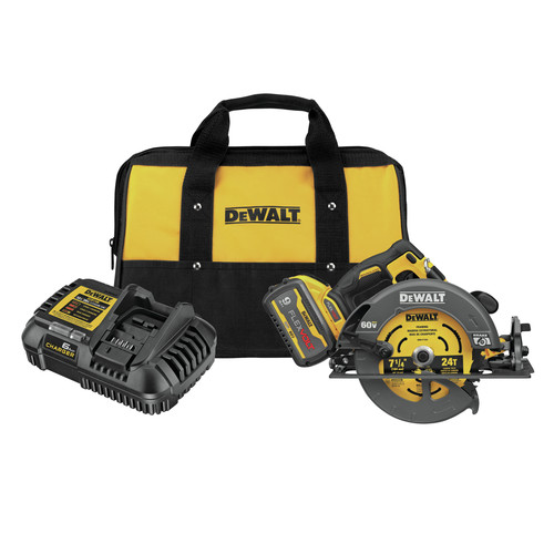 Circular Saws | Dewalt DCS578X1 60V MAX FLEXVOLT Brushless Lithium-Ion 7-1/4 in. Cordless Circular Saw Kit with Brake and 3 Ah Battery image number 0