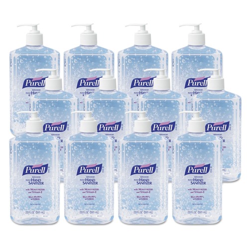 Hand Sanitizers | PURELL 3023-12 20 oz Pump Bottle Advanced Instant Hand Sanitizer (12/Carton) image number 0