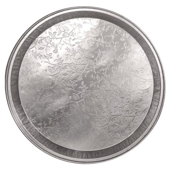 Handi-Foil 12 in. Diameter Aluminum Embossed Tray (25/Carton)