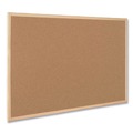 Office Jansan | MasterVision MC070014231 Value Cork 24 in. x 36 in. Bulletin Board - Brown Surface/Oak Frame image number 1