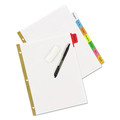 Office Jansan | Avery 23079 11 x 8.5 Write and Erase Big Tab Paper Dividers - White/Assorted Tabs (8-Pieces/Set) image number 2