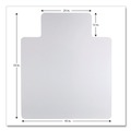  | Alera CM2E232ALEPL 45 x 53 All Day Use Non-Studded Chair Mat for Hard Floors - Clear image number 4