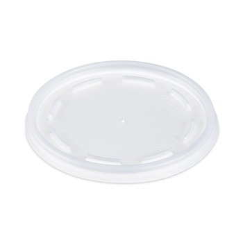 Dart 16JL Vented Plastic Lids for 12 - 24 oz. Foam Cups - Translucent (100-Piece/Pack, 10 Packs/Carton)