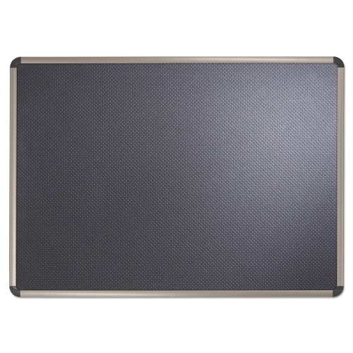  | Quartet B364T Prestige Euro-Frame 48 in. x 34 in. Embossed Foam Bulletin Board - Black/Aluminum image number 0