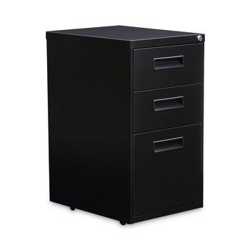 Alera 14.96 in. x 19.29 in. x 27.75 in. 3-Drawers: Box/Box/File Legal/Letter Left or Right File Pedestal - Black