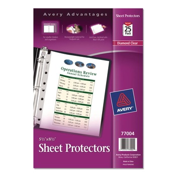 Avery 8.5 in. x 5.5 in. Heavyweight Top Load Sheet Protector - Clear (25/Pack)