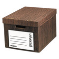  | Universal One 6552101 Heavy-Duty Easy Assembly Letter/Legal File Storage Box - Woodgrain (12/Carton) image number 2