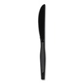 Cutlery | Dixie KH517 Heavyweight Knives Plastic Cutlery - Black (1000/Carton) image number 2