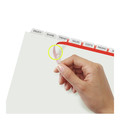 Office Jansan | Avery 11432 Index Maker 11 in. x 8.5 in. 8-Tab Print and Apply Clear Label Unpunched Dividers - White (5/Pack) image number 2