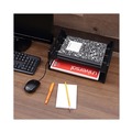 Office Jansan | Universal UNV08100 13 in. x 9 in. x 2.75 in. Recycled 2-Section Plastic Side Load Desk Tray - Letter, Black (2/Pack) image number 6