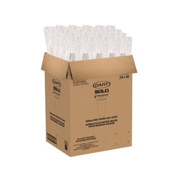 SOLO DWTG20W Thermoguard 20 oz Sustainable Forest Print Insulated Paper Hot Cups - White (600/Carton)