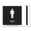 Floor Signs | Headline Sign 66914 8 in. x 8 in. Men Plastic ADA Sign - Clear/White image number 2