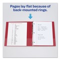 Office Jansan | Avery 03310 1 in. Capacity 11 x 8.5 Economy Non-View Binder with 3 Round Rings - Red image number 4