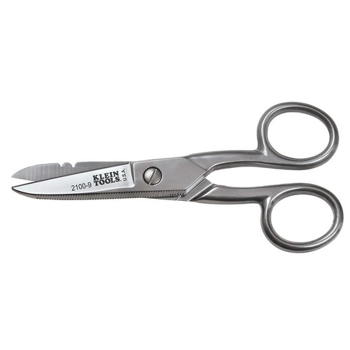 Scissors | Klein Tools 2100-9 5-1/4 in. Stainless Steel Cable Splicer Snip image number 0