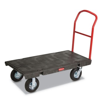 Rubbermaid Commercial FG443610BLA 24 in. x 48 in. 1200 lbs. Capacity Heavy-Duty Platform Truck Cart - Black