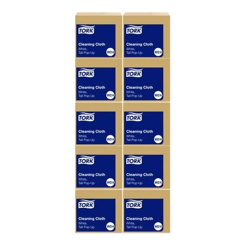 Cleaning Cloths | Tork 510176 8.46 in. x 16.13 in. Cleaning Cloth - White (1000/Carton) image number 0