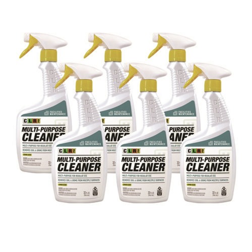 Cleaning & Janitorial Supplies | CLR PRO FM-MPC32-6PRO 32 oz. Multi-Purpose Cleaner Spray - Lemon Scent (6/Carton) image number 0
