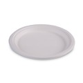 Cutlery | Boardwalk PL-09BW Bagasse Dinnerware, Plate, 9-in Dia, White, 500/carton image number 2