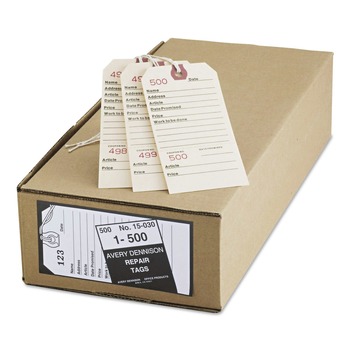 Avery 5.25 in. x 2.63 in. Repair Tags - Manila (500/Box)