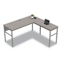 Cleaning & Janitorial Supplies | Linea Italia LITUR602ASH Urban Series 59 in. x 59 in. x 29.5 in. L-Shaped Desk - Ash image number 5