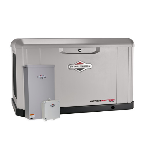 Standby Generators | Briggs & Stratton 040673 Power Protect 17000 Watt Air-Cooled Whole House Generator with 200 Amp Transfer Switch image number 0