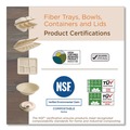 Food Trays, Containers, and Lids | World Centric TR-SC-4S-LFS 7.1 in. x 9.1 in. x 0.7 in. Paper Fiber Trays - Natural (500/Carton) image number 2
