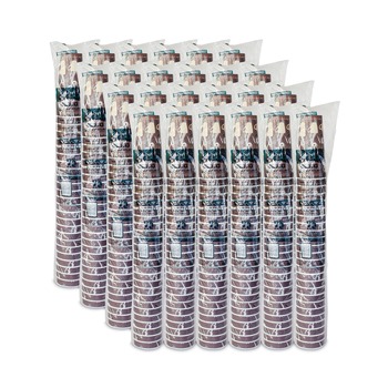 Dart DWTG24ST Thermoguard 24 oz. Insulated Paper Hot Cups - Steam Print (600/Carton)