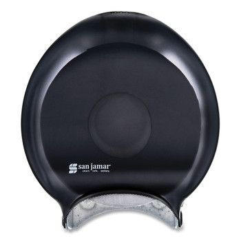 PRODUCTS | San Jamar R2000TBK 9 in. Roll 10.25 in. x 5.63 in. x 12 in. Single Jumbo Bath Classic Tissue Dispenser - Transparent Black Pearl