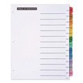 Office Jansan | Office Essentials 11679 Table 'n Tabs 11 in. x 8.5 in. 12-Tab Jan. to Dec. Dividers - Assorted (1-Set) image number 1