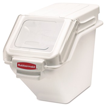 Rubbermaid Commercial ProSave 5.4-Gallon Plastic Shelf Ingredient Bin - White