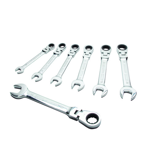 Ratcheting Wrenches | Dewalt DWMT74196 7 Piece Ratcheting Flex Head Combination Metric Wrench Set image number 0