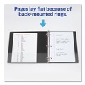 Office Jansan | Avery 09300 11 in. x 8.5 in. Sheet Size 1 in. Capacity 3 Rings Durable View Binder with DuraHinge and EZD Rings - Black image number 8