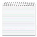 Office Jansan | Universal UNV20435 3 in. x 5 in. Wirebound Narrow Rule Memo Pad with Coil-Lock Wire Binding - Orange Cover (12/Pack) image number 2
