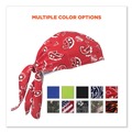 Cooling Gear | Ergodyne 12479 Chill-Its 6615 One Size Fits Most High-Performance Bandana Doo Rag with Terry Cloth Sweatband - Red Western image number 4