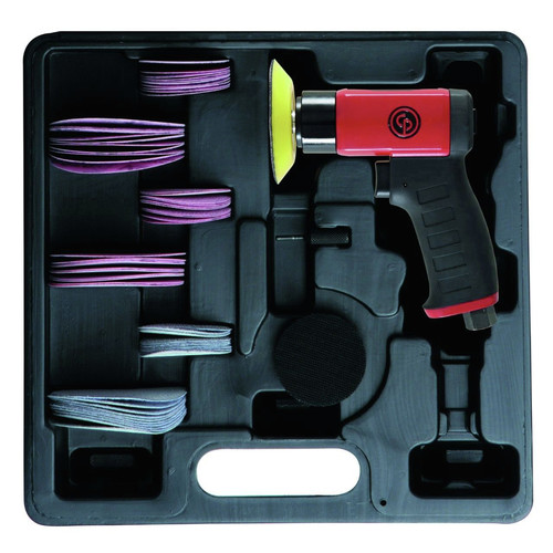 Air Sanders | Chicago Pneumatic 7200S Mini Random Orbital Air Sander Kit image number 0