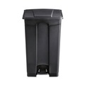 Trash & Waste Bins | Safco 9923BL 23 Gallon Large Capacity Plastic Step-On Receptacle - Black image number 2