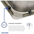 Kitchen Sinks | Elkay DPC12522104 Dayton Top Mount 25 in. x 22 in. Single Bowl Sink (Stainless Steel) image number 4