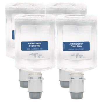 Georgia Pacific Professional 43818 1200 mL Pacific Blue Ultra Antimicrobial Foam Soap Manual Dispenser Refill - Unscented (4/Carton)